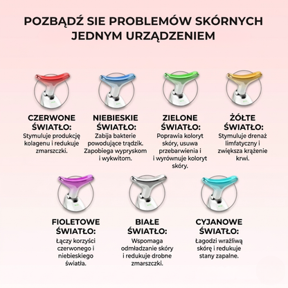 DermaLifting - masażer ze światłem led do liftingu twarzy i szyi