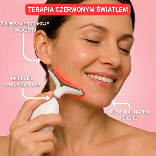 DermaLifting - masażer ze światłem led do liftingu twarzy i szyi