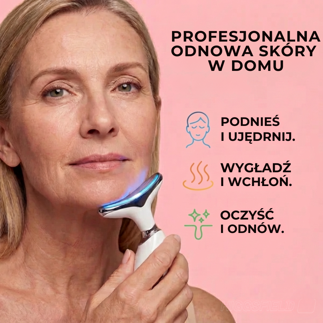 DermaLifting - masażer ze światłem led do liftingu twarzy i szyi