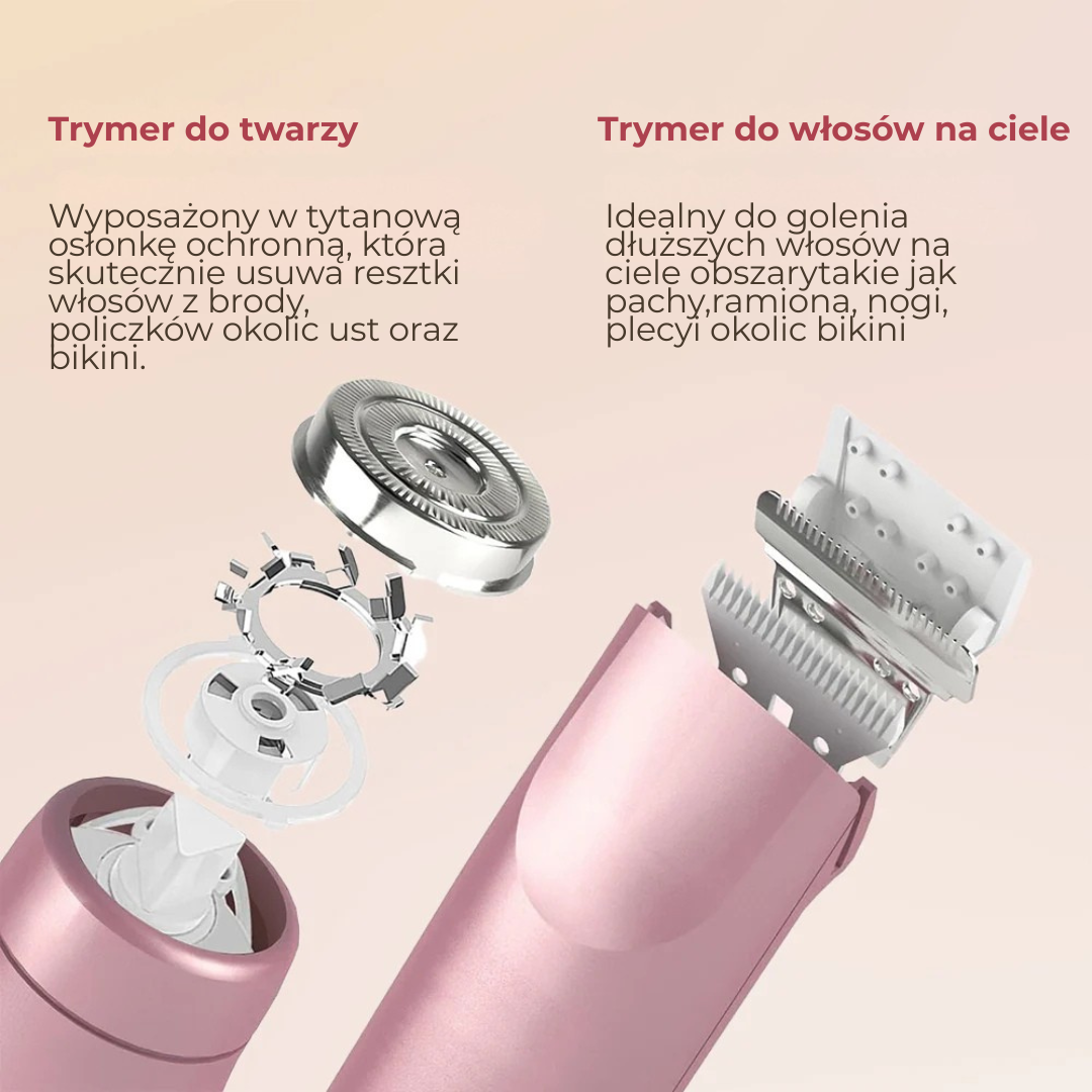 DermaTrim™ -dwugłowicowy trymer do ciała i twarzy