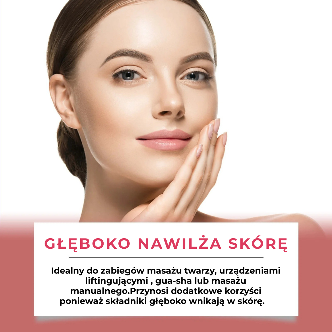 Żel Collagenowy -żel przewodzący do masażu skóry twarzy głęboko nawilżający