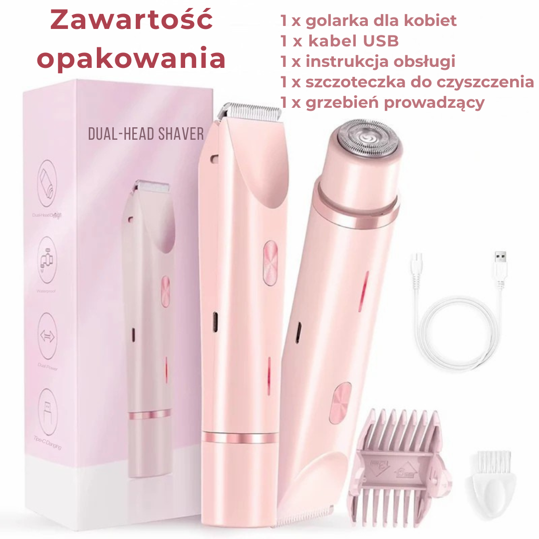DermaTrim™ -dwugłowicowy trymer do ciała i twarzy