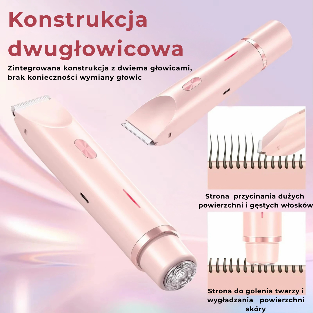 DermaTrim™ -dwugłowicowy trymer do ciała i twarzy