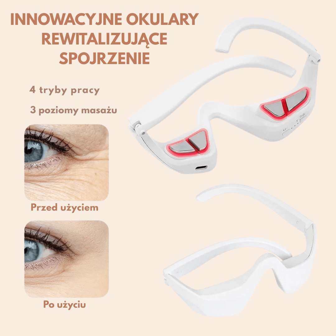 DermaEye™ - innowacyjne okulary masujące ze światłem led - Derma Beauty