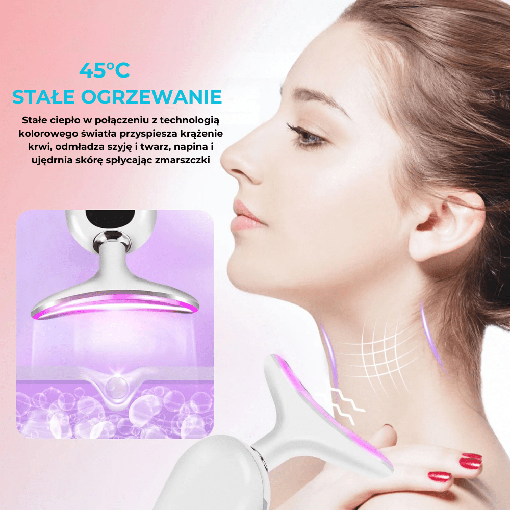 DermaLifting - masażer ze światłem led do liftingu twarzy i szyi - Derma Beauty
