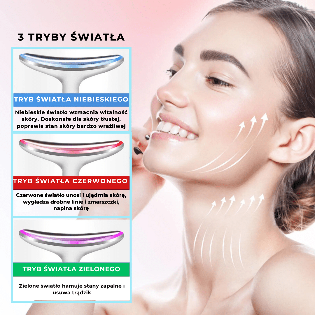 DermaLifting - masażer ze światłem led do liftingu twarzy i szyi - Derma Beauty