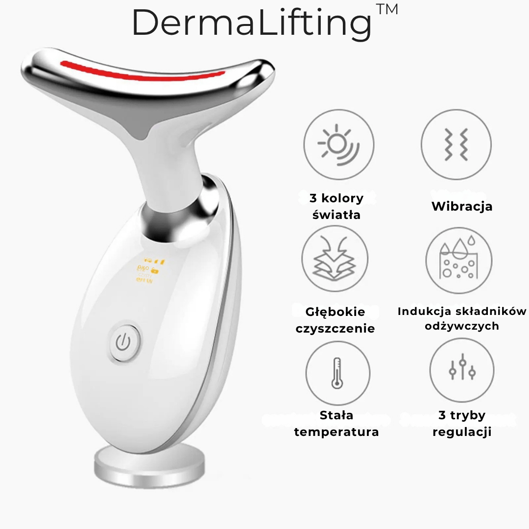 DermaLifting - masażer ze światłem led do liftingu twarzy i szyi - Derma Beauty