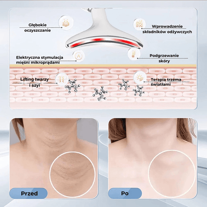 DermaLifting - masażer ze światłem led do liftingu twarzy i szyi - Derma Beauty
