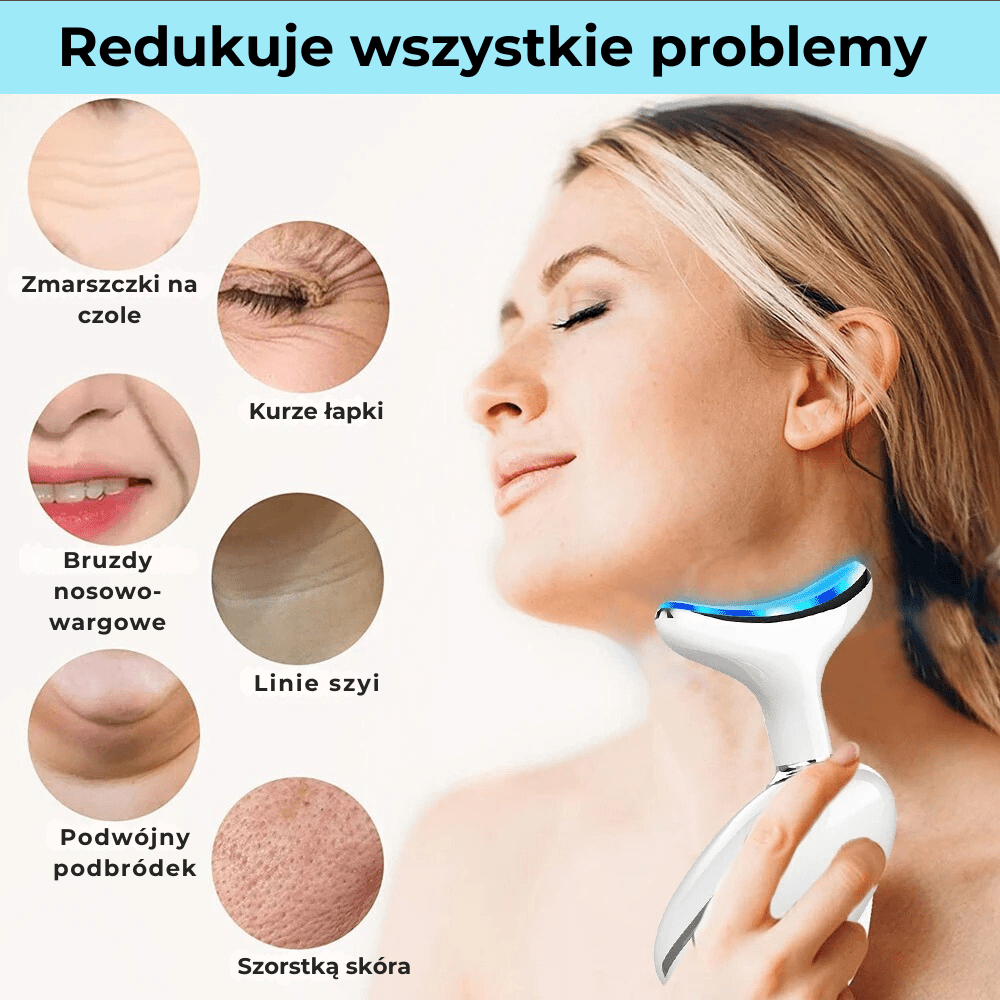 DermaLifting - masażer ze światłem led do liftingu twarzy i szyi - Derma Beauty