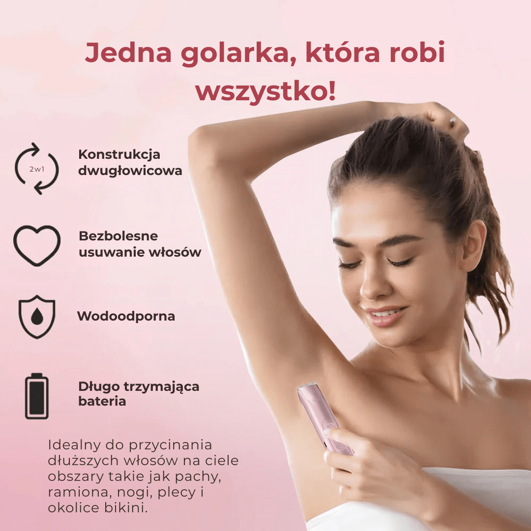 DermaTrim™ - dwugłowicowy trymer do ciała i twarzy - Derma Beauty