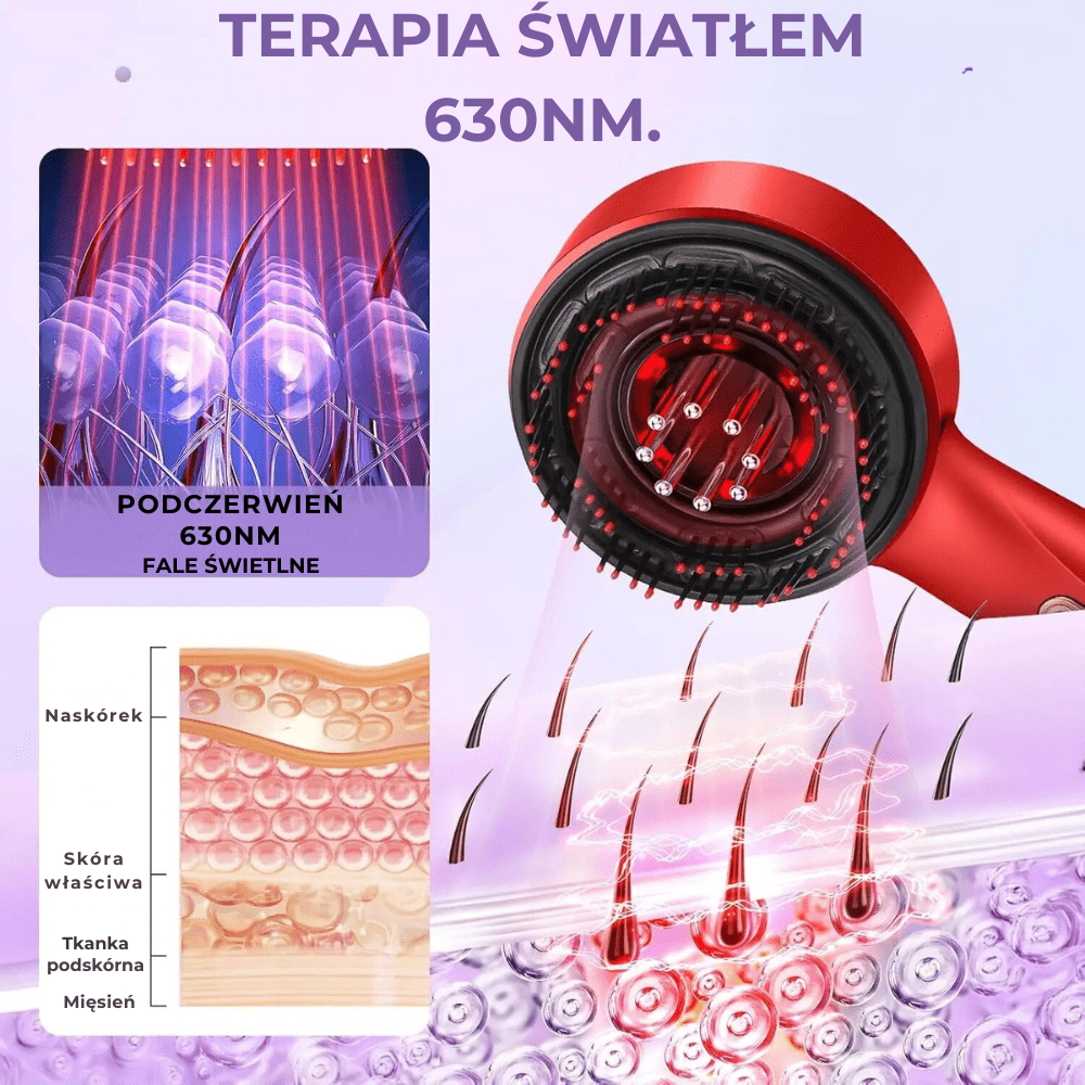 HairBrush™ - szczotka do masażu skóry głowy i włosów - Derma Beauty