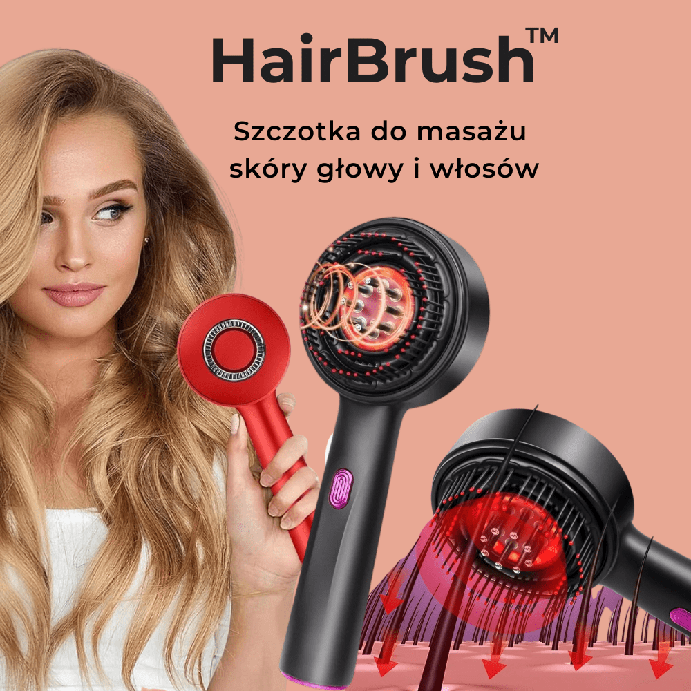 HairBrush™ - szczotka do masażu skóry głowy i włosów - Derma Beauty