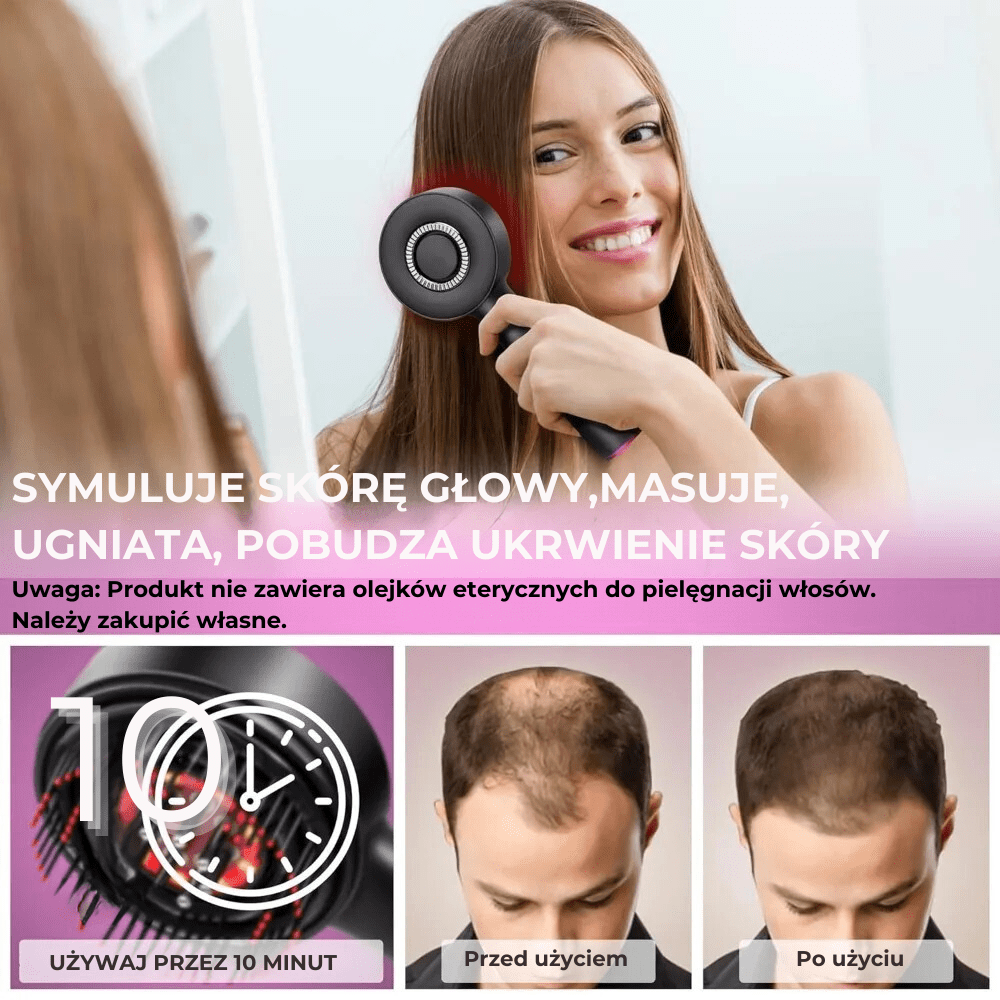 HairBrush™ - szczotka do masażu skóry głowy i włosów - Derma Beauty