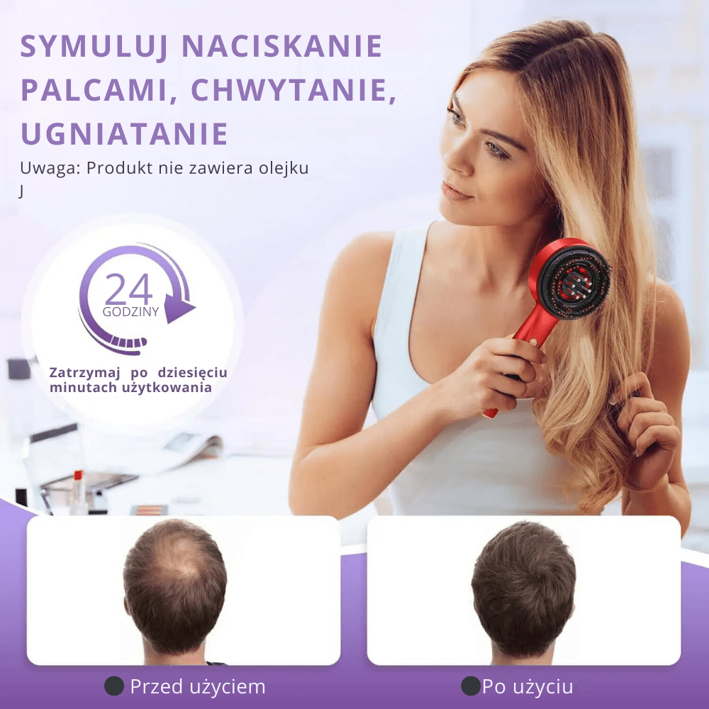 HairBrush™ - szczotka do masażu skóry głowy i włosów - Derma Beauty